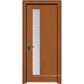 Puerta de madera de PVC con vidrio (WX-PW-154)